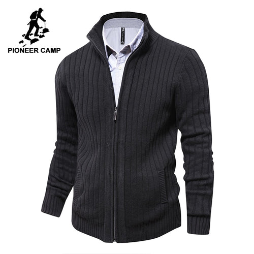 men sweaters knitted zipper cardigan male Top quality