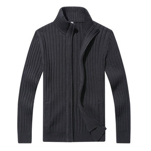 men sweaters knitted zipper cardigan male Top quality