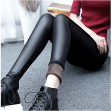 Load image into Gallery viewer, cashmere imitation leather Leggings plus cashmere thickening Large